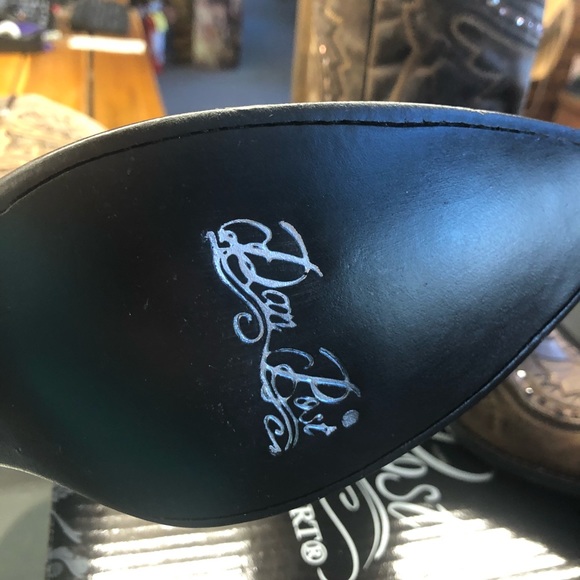 Dan Post ladies custom boots tan pink stones NWT - Picture 8 of 9